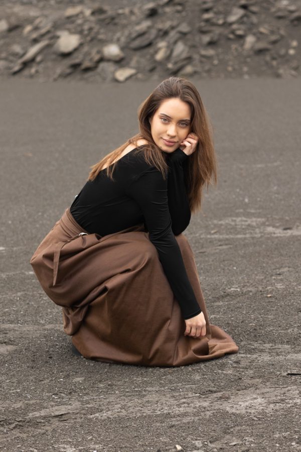 MORENA SUKNJA SA TORBICOM TAMNO SMEĐA
